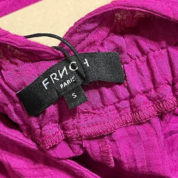 New Frnch Paris Alisier Halter Maxi Dress Fuchsia S Small Pink - Picture 4 of 9